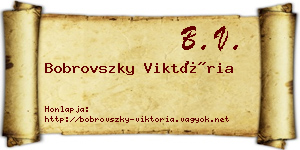 Bobrovszky Viktória névjegykártya