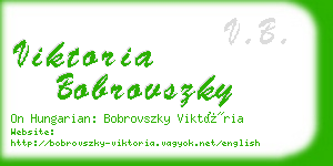 viktoria bobrovszky business card